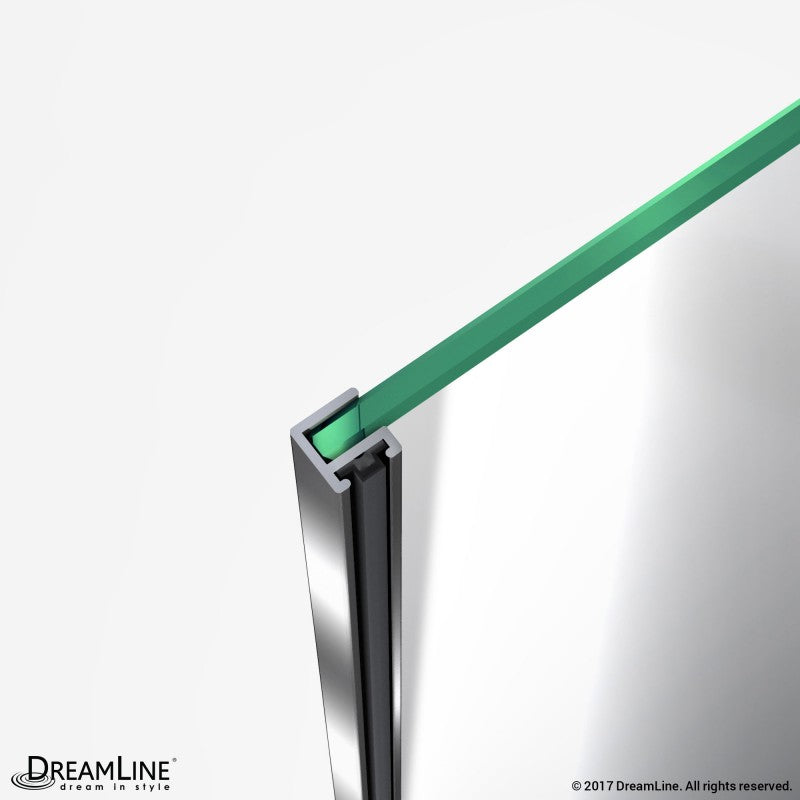 DreamLine Flex 32-36 in. W x 72 in. H Semi-Frameless Pivot Shower Door - BNGBath