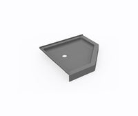 Thumbnail for SS-36NEO 36 x 36 Swanstone Corner Shower Pan with Center Drain Ash Gray