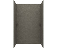 Thumbnail for MSMK72-3462 34 x 62 x 72 Swanstone Modern Subway Tile Glue up Tub Wall Kit in Charcoal Gray