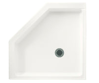 Thumbnail for SS-36NEO 36 x 36 Swanstone Corner Shower Pan with Center Drain - BNGBath