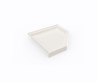 Thumbnail for SS-36NEO 36 x 36 Swanstone Corner Shower Pan with Center Drain in Bisque