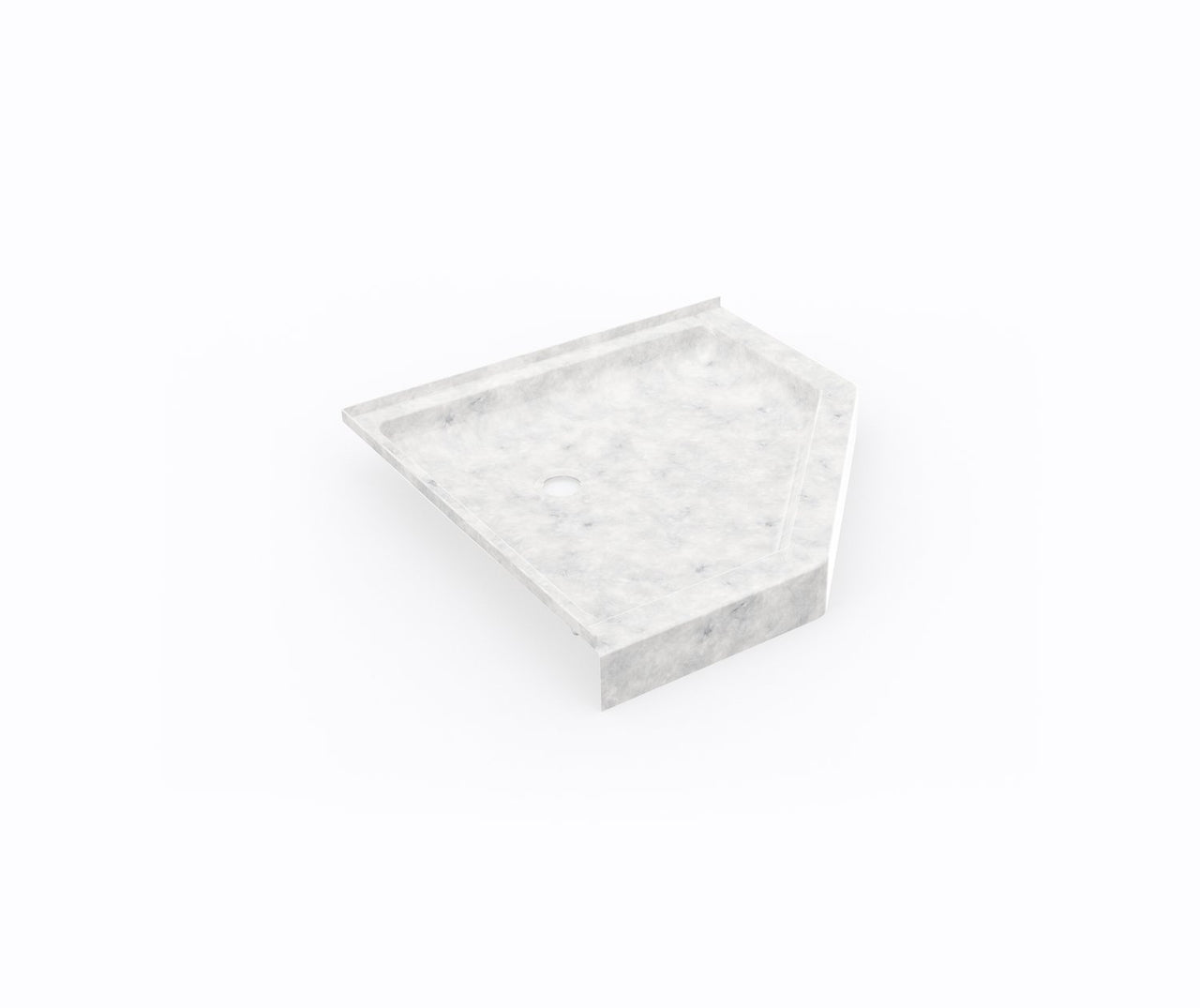 SS-36NEO 36 x 36 Swanstone Corner Shower Pan with Center Drain in Ice