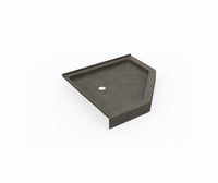 Thumbnail for SS-36NEO 36 x 36 Swanstone Corner Shower Pan with Center Drain Charcoal Gray