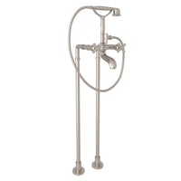 Thumbnail for ROHL Palladian Exposed Floor Mount Tub Filler with Handshower and Floor Pillar Legs or Supply Unions - BNGBath