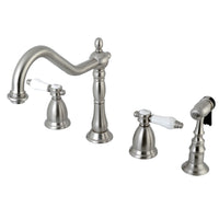 Thumbnail for Kingston Brass KS1798BPLBS Widespread Kitchen Faucet, Brushed Nickel - BNGBath