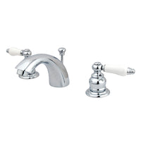 Thumbnail for Kingston Brass KB951PL Victorian Mini-Widespread Bathroom Faucet, Polished Chrome - BNGBath