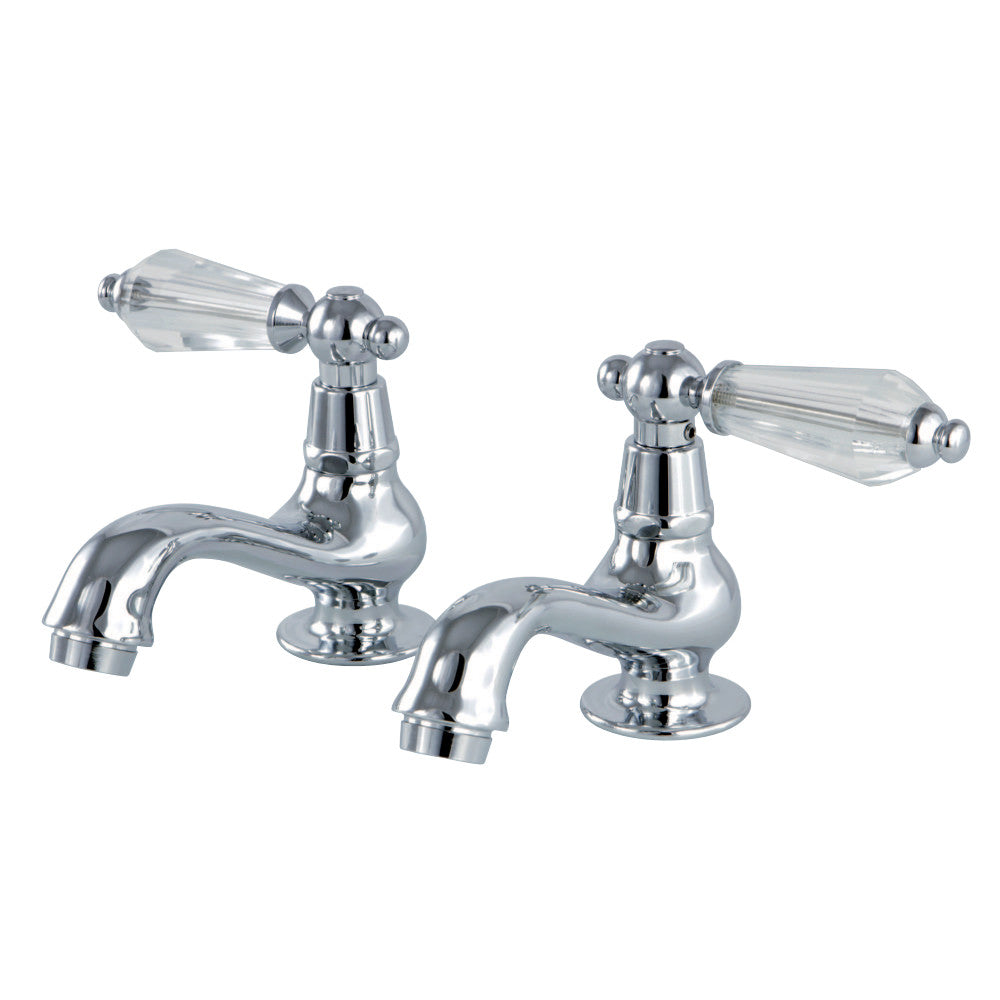 Kingston Brass KS1101WLL Basin Tap Faucet with Cross Handle, Polished Chrome - BNGBath