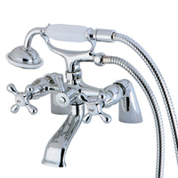 Thumbnail for Kingston Brass KS267C Kingston Clawfoot Tub Faucet with Hand Shower, Polished Chrome - BNGBath