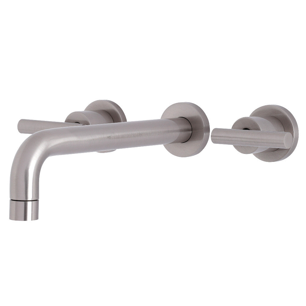 Kingston Brass KS8028CML Manhattan Two-Handle Wall Mount Tub Faucet, Brushed Nickel - BNGBath