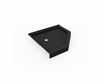 Thumbnail for SS-36NEO 36 x 36 Swanstone Corner Shower Pan with Center Drain in Black Galaxy