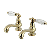 Thumbnail for Kingston Brass KS1102WLL Basin Tap Faucet with Cross Handle, Polished Brass - BNGBath
