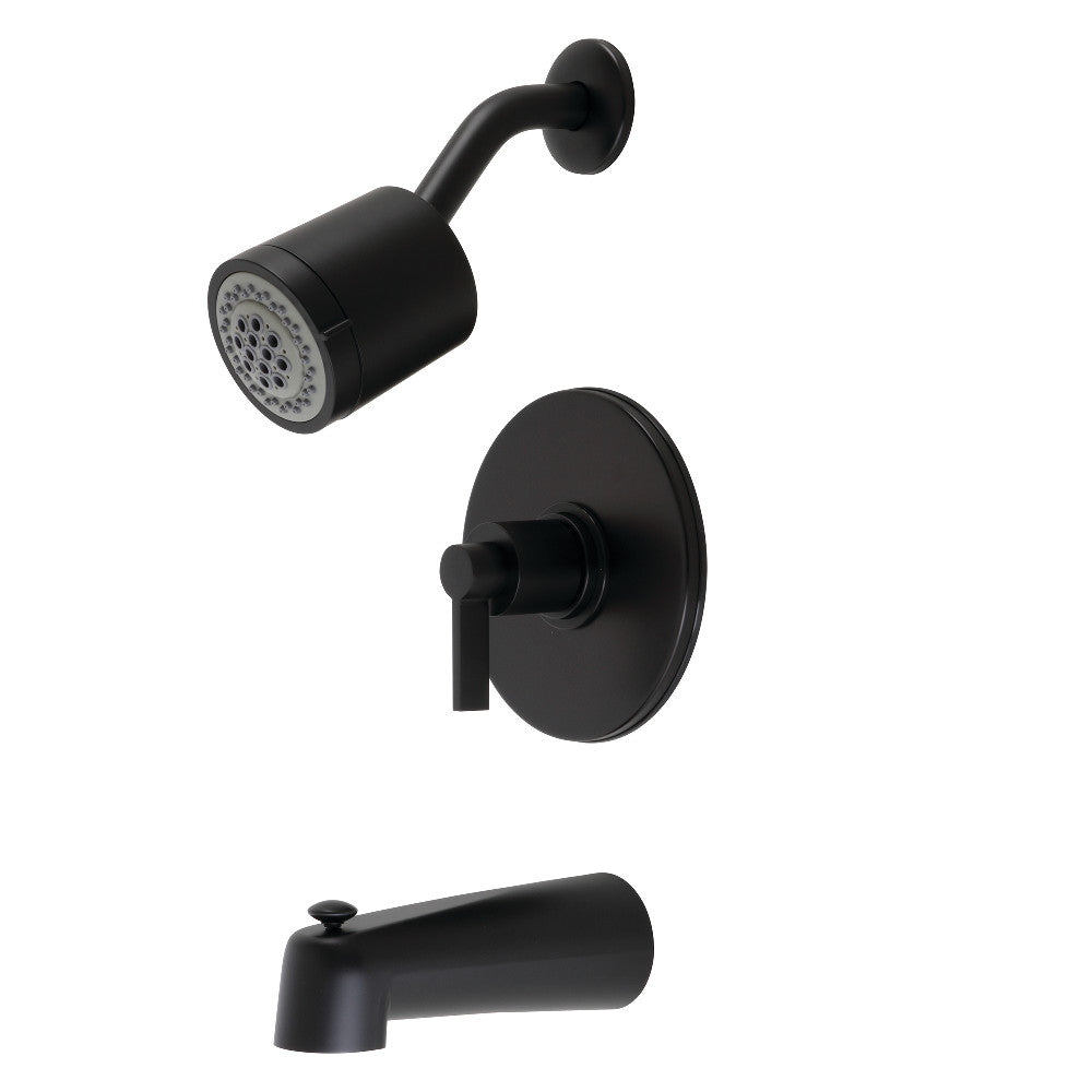 Kingston Brass KB6690NDL NuvoFusion Single-Handle Tub and Shower Faucet, Matte Black - BNGBath
