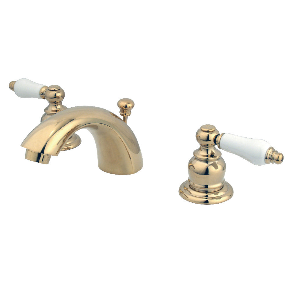 Kingston Brass KB952PL Victorian Mini-Widespread Bathroom Faucet, Polished Brass - BNGBath