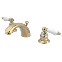 Thumbnail for Kingston Brass KB952PL Victorian Mini-Widespread Bathroom Faucet, Polished Brass - BNGBath