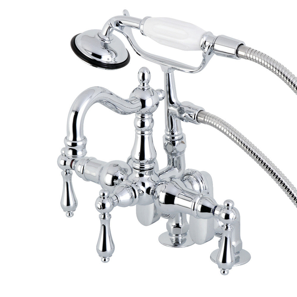 Kingston Brass CC6014T1 Vintage Clawfoot Tub Faucet with Hand Shower, Polished Chrome - BNGBath