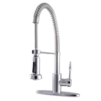 Thumbnail for Gourmetier GSY8881NKL Nustudio Single-Handle Pre-Rinse Kitchen Faucet, Polished Chrome - BNGBath