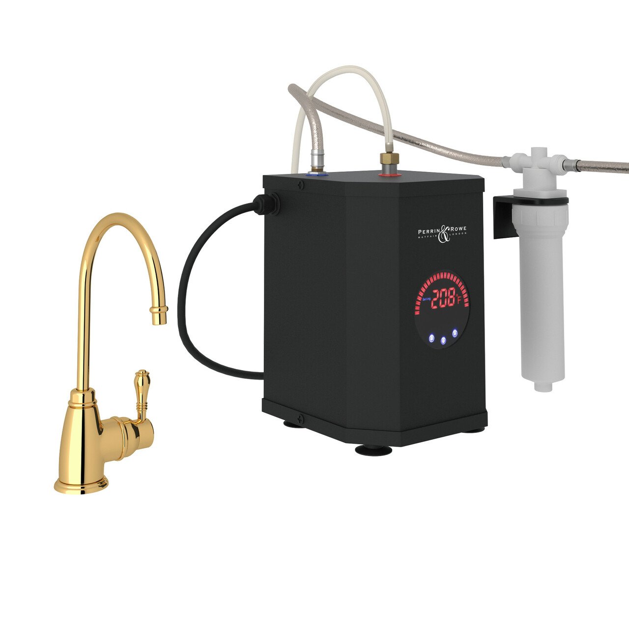 ROHL San Julio Traditional C-Spout Hot Water Faucet Tank and Filter Kit - BNGBath