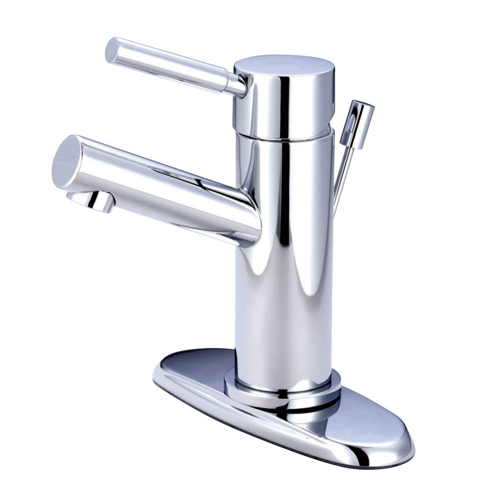 Kingston Brass KS8421DL Concord Single-Handle Bathroom Faucet with Brass Pop-Up and Cover Plate, Polished Chrome - BNGBath