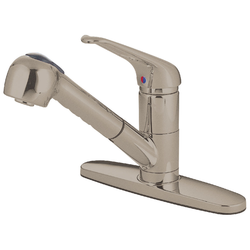 Kingston Brass KS888SN Pull-Out Kitchen Faucet, Brushed Nickel - BNGBath