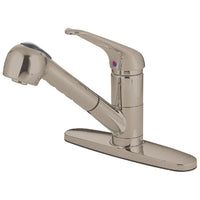 Thumbnail for Kingston Brass KS888SN Pull-Out Kitchen Faucet, Brushed Nickel - BNGBath