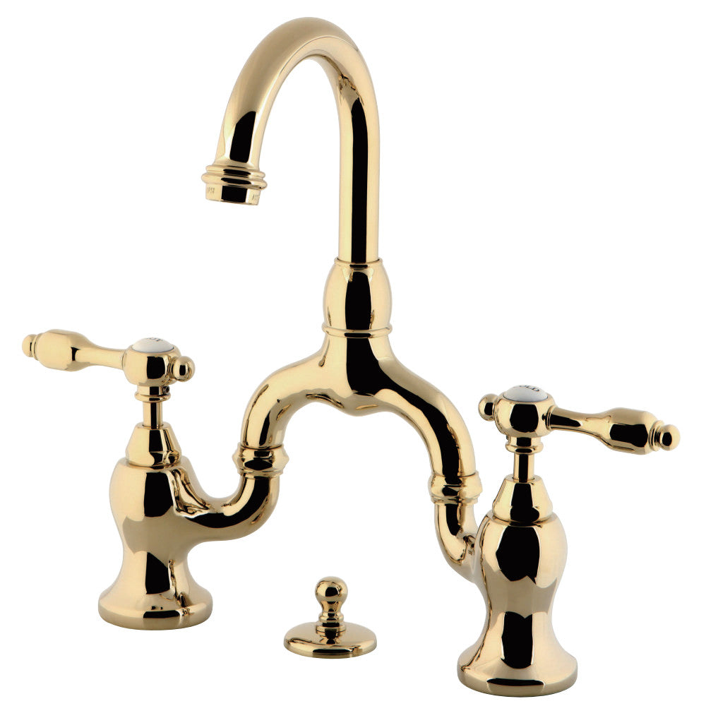 Kingston Brass KS7992TAL Bridge Bathroom Faucet, Polished Brass - BNGBath