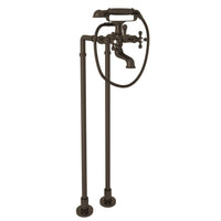 Thumbnail for ROHL Arcana Exposed Floor Mount Tub Filler with Handshower and Floor Pillar Legs or Supply Unions - BNGBath