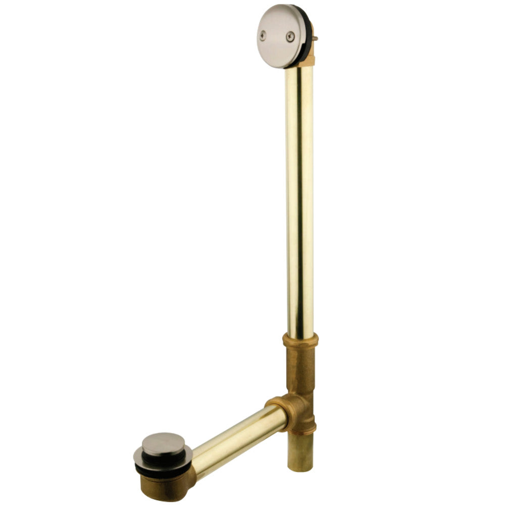 Kingston Brass PDTT2188 18" Tub Waste with Overflow with Tip Toe Drain, Brushed Nickel - BNGBath