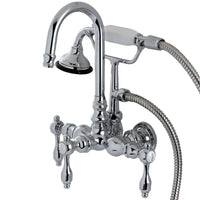 Thumbnail for Aqua Vintage AE8T1TAL Tudor Wall Mount Clawfoot Tub Faucet, Polished Chrome - BNGBath
