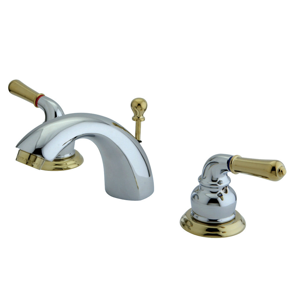 Kingston Brass KS2954 Mini-Widespread Bathroom Faucet, Polished Chrome/Polished Brass - BNGBath