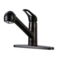 Thumbnail for Gourmetier GSC885NCLSP Century Single-Handle Kitchen Faucet with Pull-Out Sprayer, Oil Rubbed Bronze - BNGBath