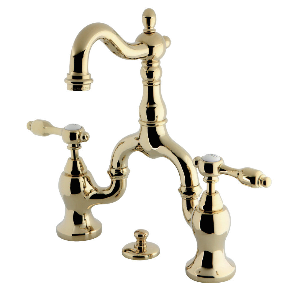 Kingston Brass KS7972TAL Bridge Bathroom Faucet, Polished Brass - BNGBath