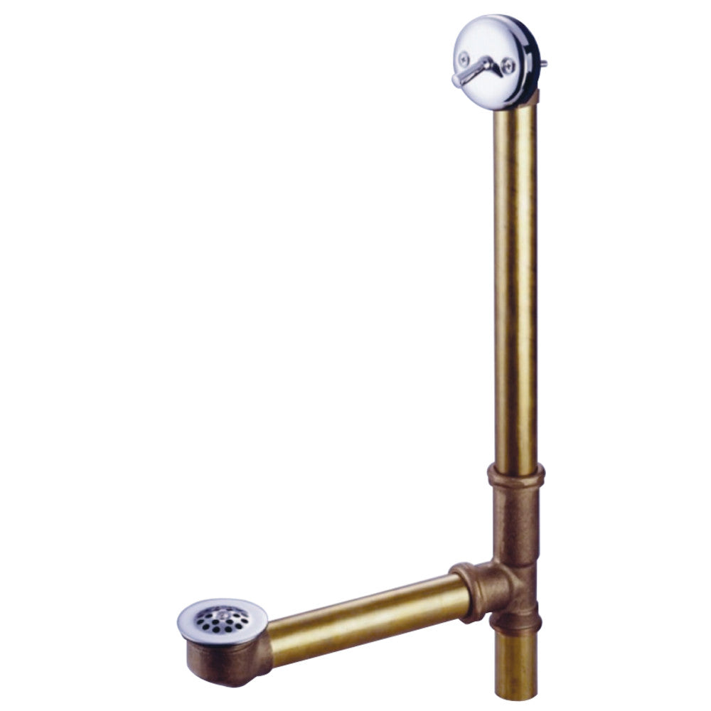 Kingston Brass PDTL1181 18" Trip Lever Waste with Overflow with Grid, Polished Chrome - BNGBath