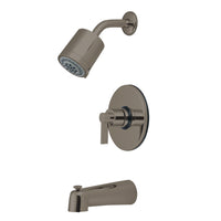 Thumbnail for Kingston Brass KB6698NDL NuvoFusion Single-Handle Tub and Shower Faucet, Brushed Nickel - BNGBath