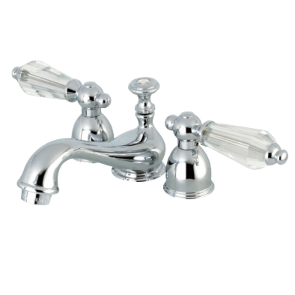 Kingston Brass KS3951WLL Wilshire Mini-Widespread Bathroom Faucet with Brass Pop-Up, Polished Chrome - BNGBath