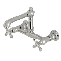 Thumbnail for Kingston Brass KS7241AX 8-Inch Center Wall Mount Bathroom Faucet, Polished Chrome - BNGBath
