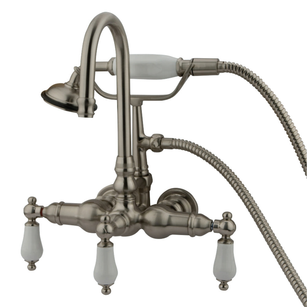 Kingston Brass Vintage Wall Mount Down Spout Clawfoot Tub and Shower Package; Oil Rubbed Bronze