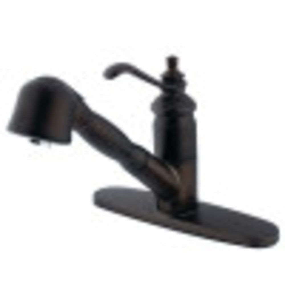Kingston Brass KS7895TL Templeton Pull-Out Spray Kitchen Faucet, Oil Rubbed Bronze - BNGBath