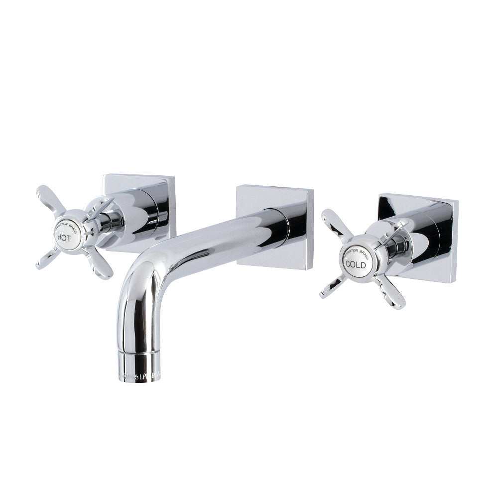 Kingston Brass KS6121BEX Essex Two-Handle Wall Mount Bathroom Faucet, Polished Chrome - BNGBath