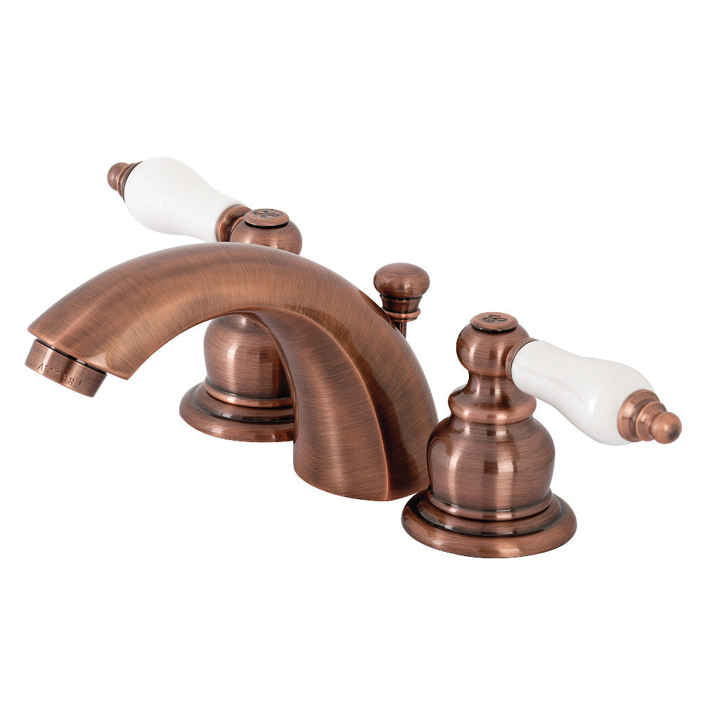 Kingston Brass KB956PL Victorian Mini-Widespread Bathroom Faucet, Antique Copper - BNGBath