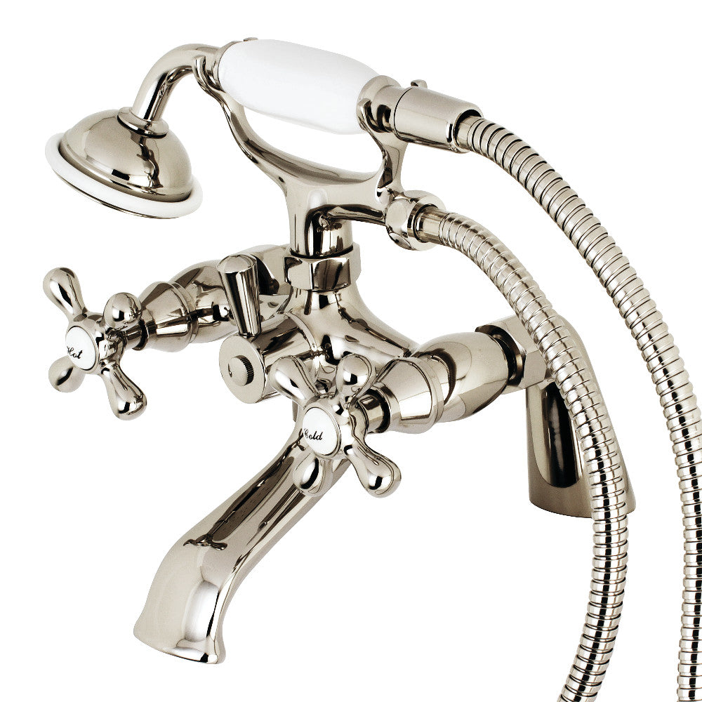 Kingston Brass KS267PN Kingston Clawfoot Tub Faucet with Hand Shower, Polished Nickel - BNGBath