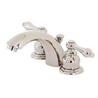 Thumbnail for Kingston Brass KB946ALPN Victorian Mini-Widespread Bathroom Faucet, Polished Nickel - BNGBath