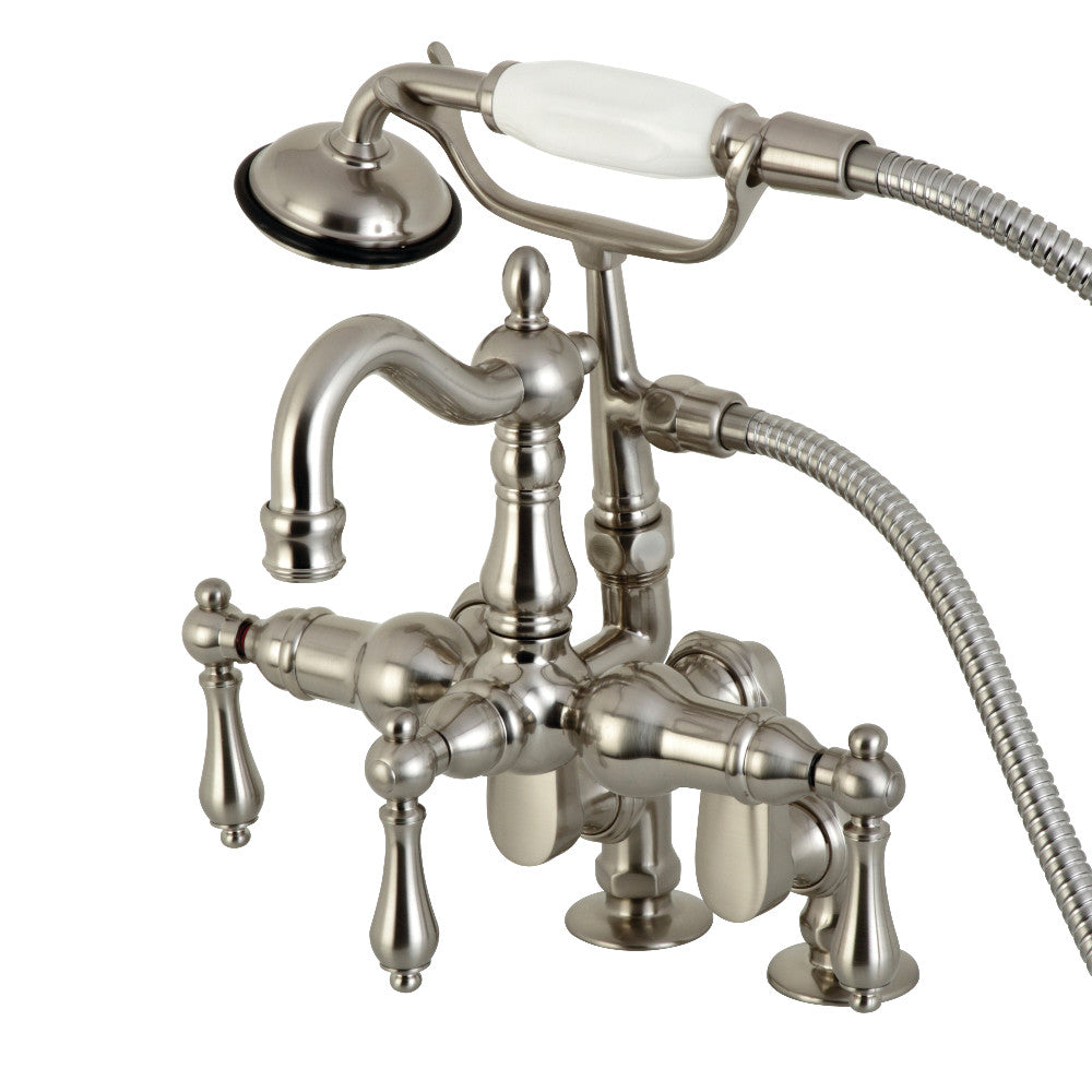 Kingston Brass CC6013T8 Vintage Clawfoot Tub Faucet with Hand Shower, Brushed Nickel - BNGBath