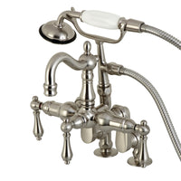Thumbnail for Kingston Brass CC6013T8 Vintage Clawfoot Tub Faucet with Hand Shower, Brushed Nickel - BNGBath