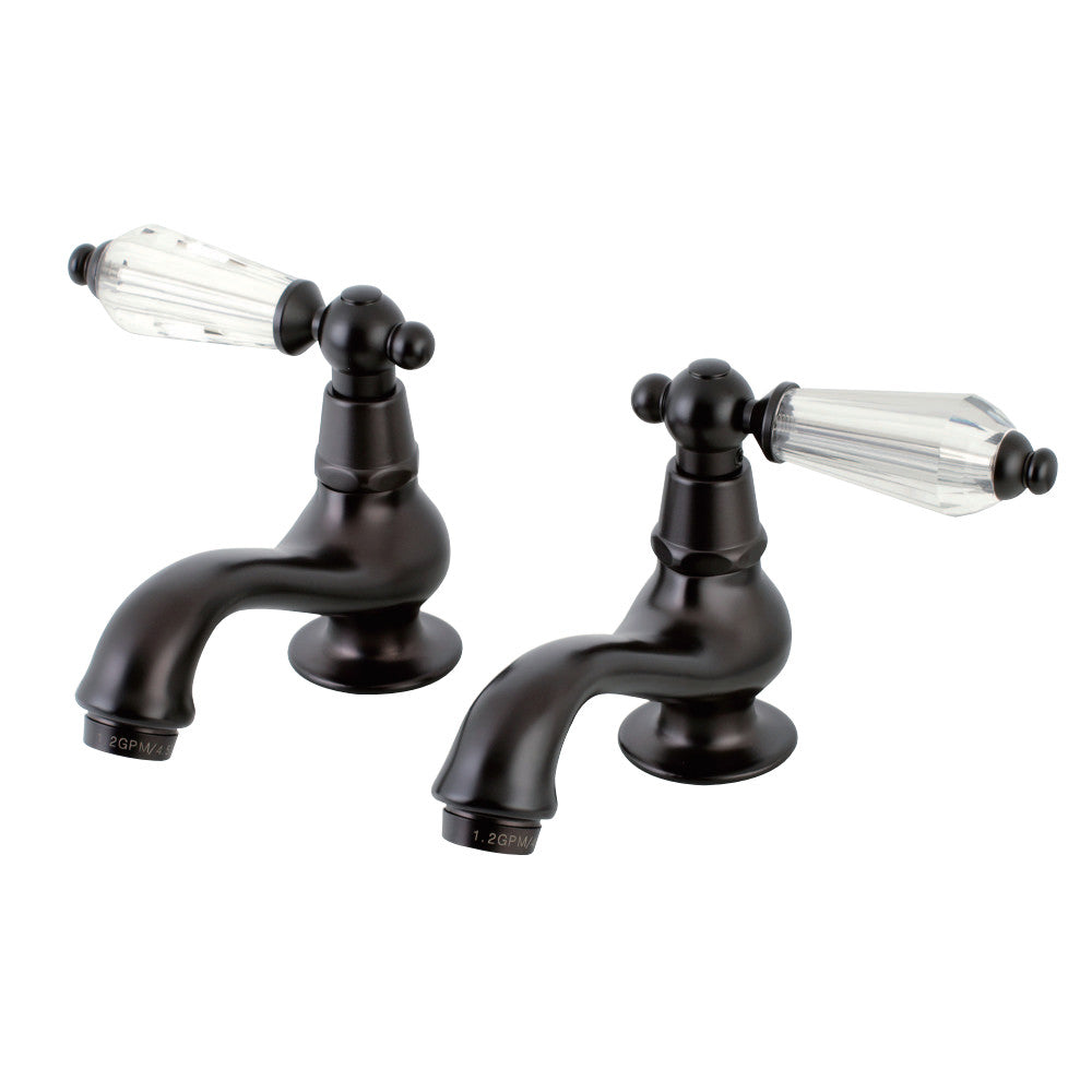 Kingston Brass KS1105WLL Basin Tap Faucet with Cross Handle, Oil Rubbed Bronze - BNGBath