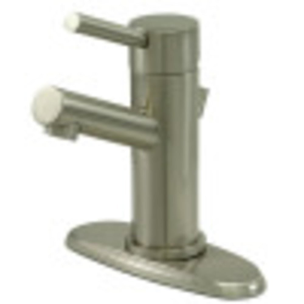 Kingston Brass KS8428DL Concord Single-Handle Bathroom Faucet with Brass Pop-Up and Cover Plate, Brushed Nickel - BNGBath