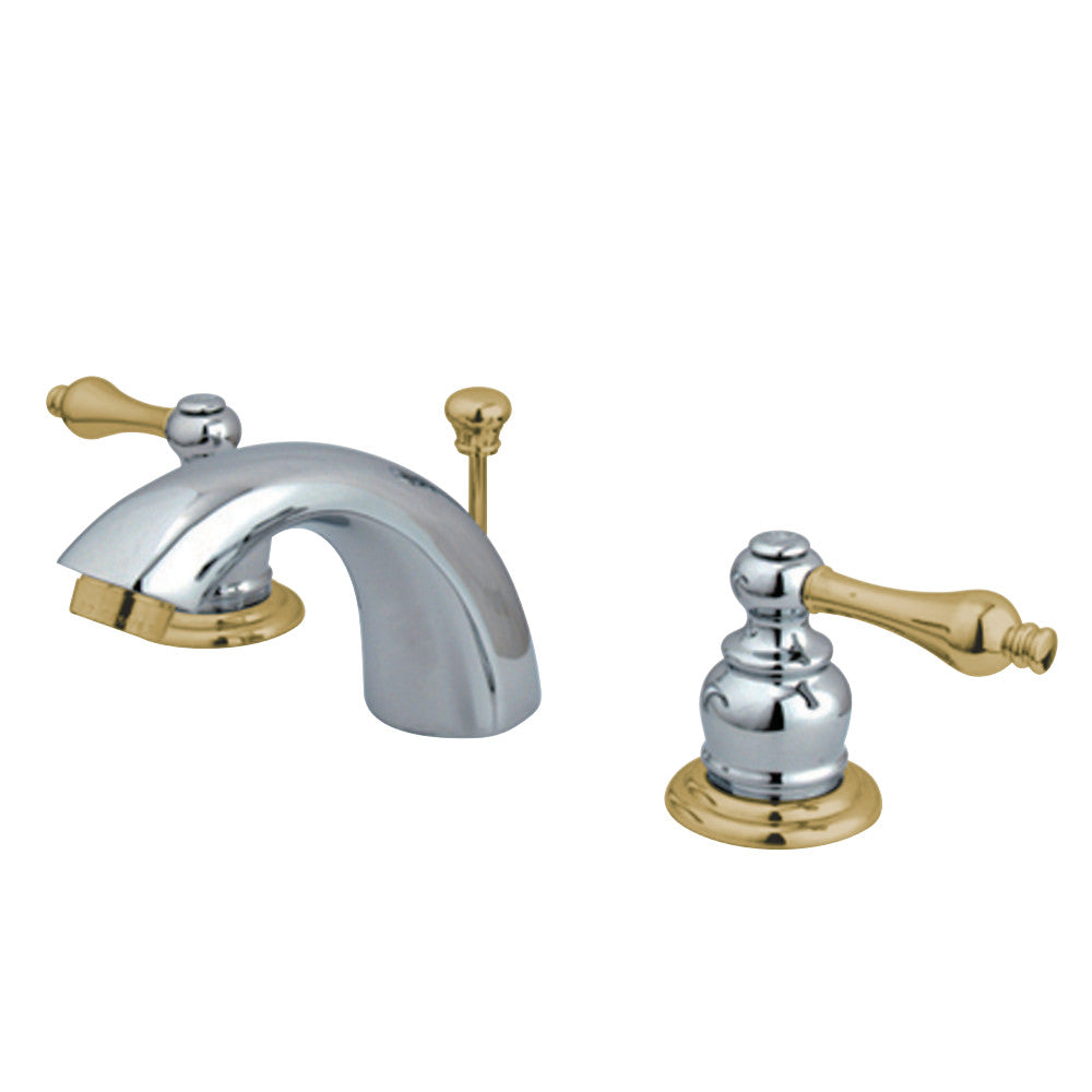 Kingston Brass KB944AL Victorian Mini-Widespread Bathroom Faucet, Polished Chrome/Polished Brass - BNGBath