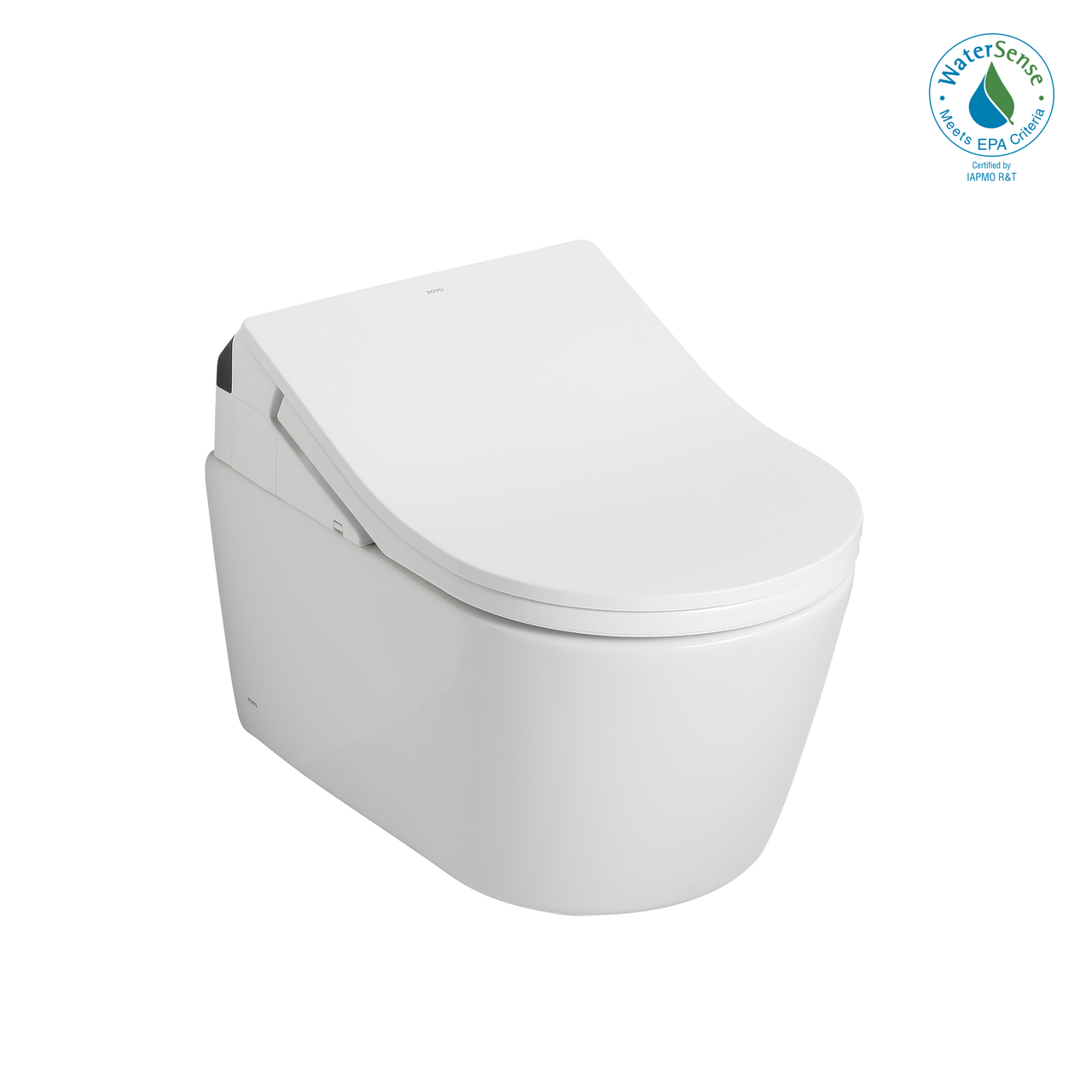 TOTO WASHLET+ RP Wall-Hung D-Shape Toilet with RX Bidet Seat and DuoFit In-Wall 1.28 and 0.9 GPF Auto Dual-Flush Tank System, Matte Silver - CWT447247CMFGA#MS - BNGBath