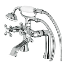 Thumbnail for Kingston Brass KS268C Kingston Clawfoot Tub Faucet with Hand Shower, Polished Chrome - BNGBath