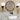 Eria 24 by 24 Inch Round Mirror, Brushed Brass Frame by Maidstone