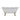 Kris II 66 Inch Acrylic Clawfoot Double Ended Tub, 7 inch Lion Paw Feet by Maidstone